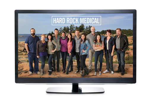 TV with Hard Rock Medical displayed